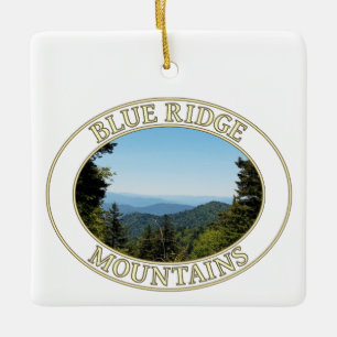 Blue Ridge Mountains of North Carolina Ceramic Ornament