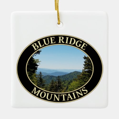 Blue Ridge Mountains of North Carolina Ceramic Ornament