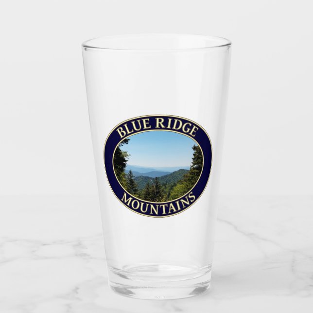 Blue Ridge Mountains of North Carolina Glass (Front)