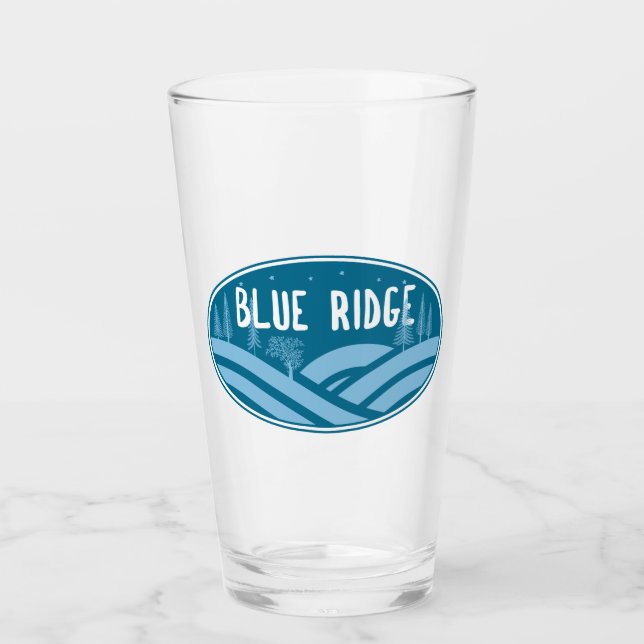 Blue Ridge Mountains Outdoors Glass (Front)
