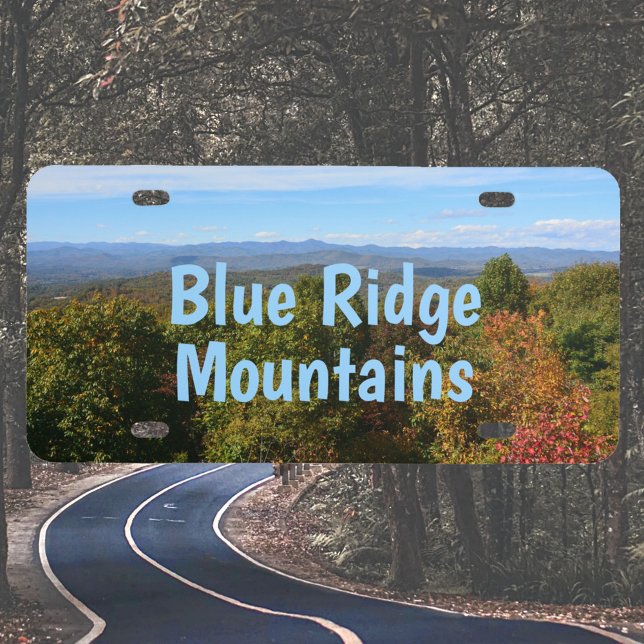 Blue Ridge Mountains Photographic Customizable License Plate (Creator Uploaded)