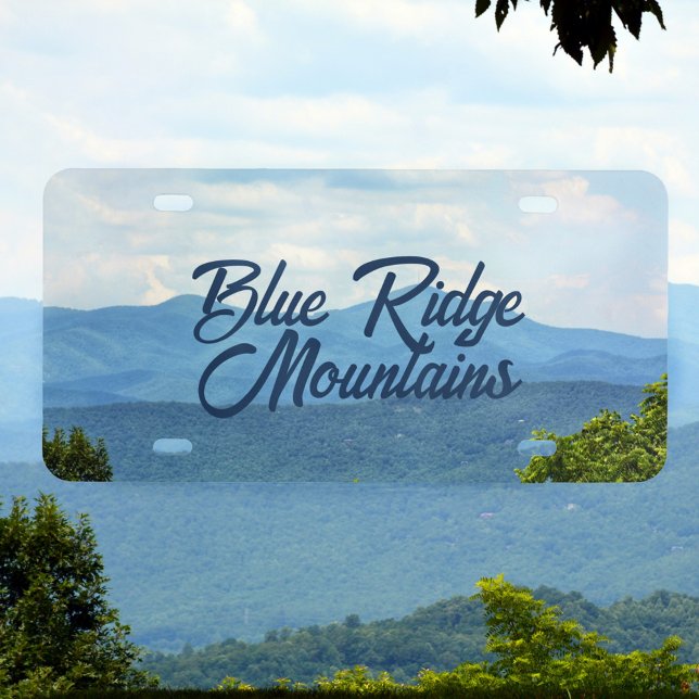 Blue Ridge Mountains Photographic Customizable License Plate (Creator Uploaded)