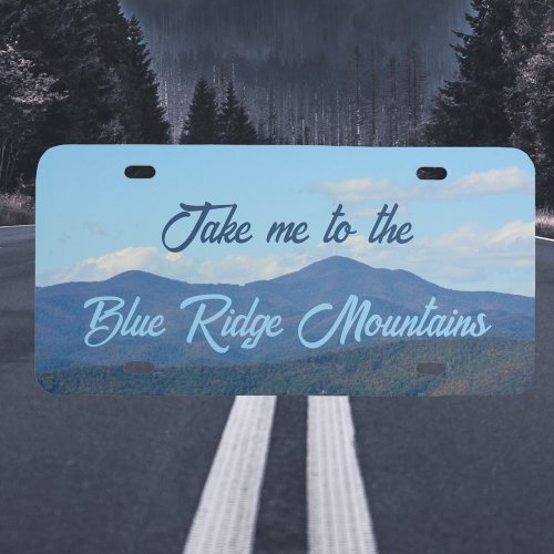Blue Ridge Mountains Photographic Customizable License Plate