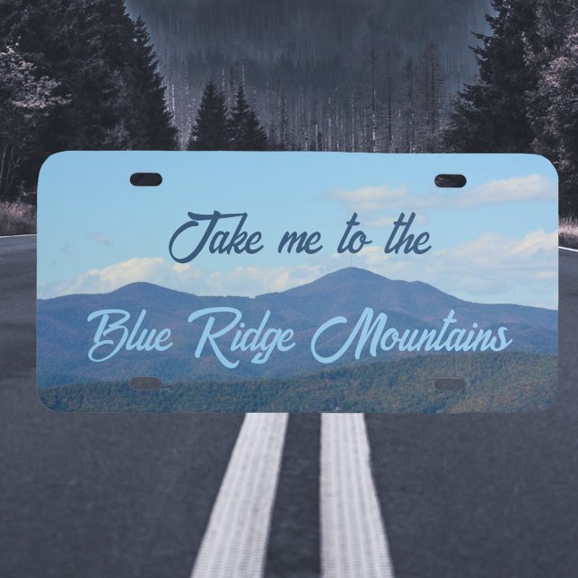 Blue Ridge Mountains Photographic Customizable License Plate (Creator Uploaded)