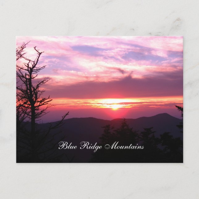 blue ridge mountains postcard (Front)