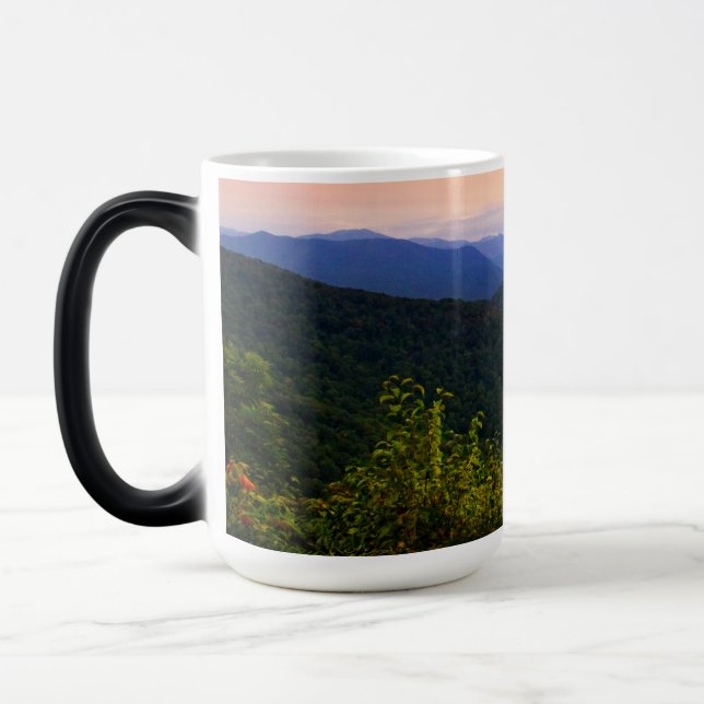 Blue Ridge Mountains Scenic View Color Morph Mug (Left)