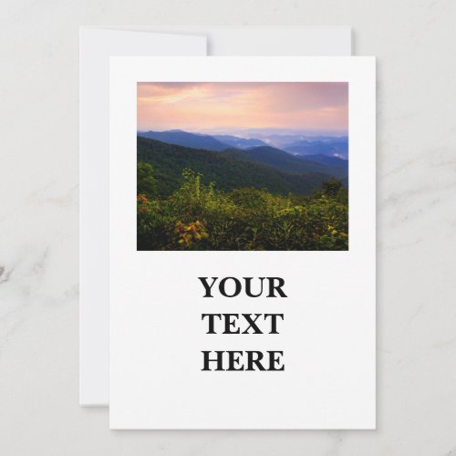 Blue Ridge Mountains Scenic View for Nature Lovers Thank You Card