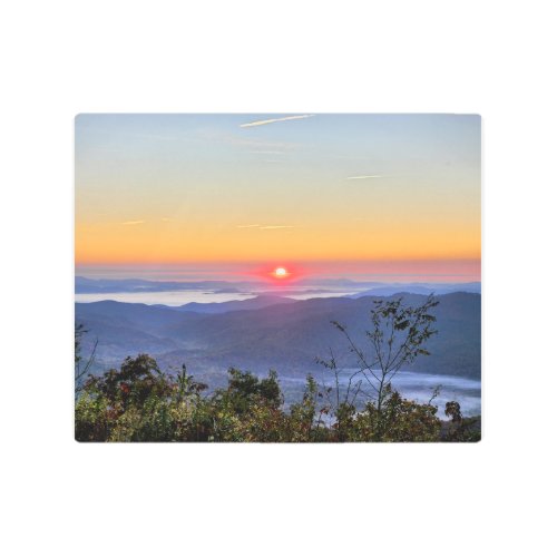 Blue Ridge Mountains Sunrise Metal Print