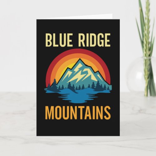 Blue Ridge Mountains Sunset Card
