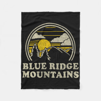 Blue Ridge Mountains T Shirt Vintage Hiking Mounta Fleece Blanket