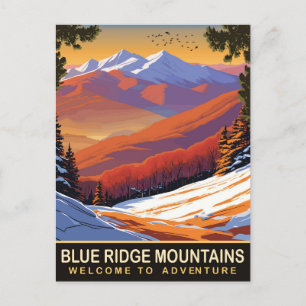 Blue Ridge Mountains, Travel Postcard