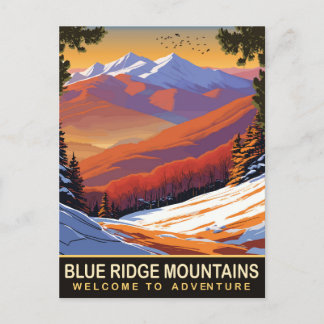 Blue Ridge Mountains, Travel Postcard
