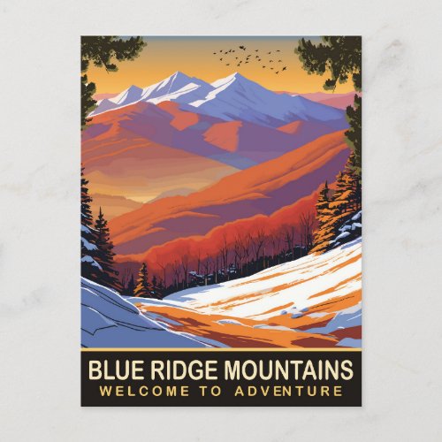 Blue Ridge Mountains Travel  Postcard