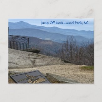 Blue Ridge Mountains View from Jump Off Rock NC  Postcard