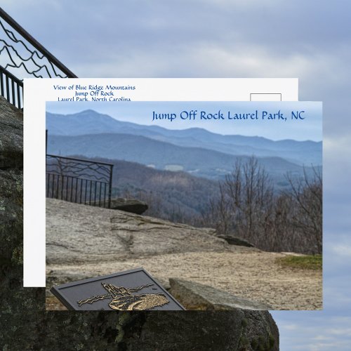 Blue Ridge Mountains View from Jump Off Rock NC  Postcard