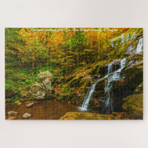 Blue Ridge Mountains Virginia.Christmas Greetings Jigsaw Puzzle