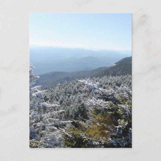 Blue Ridge Mountains Winter Postcard (Front)