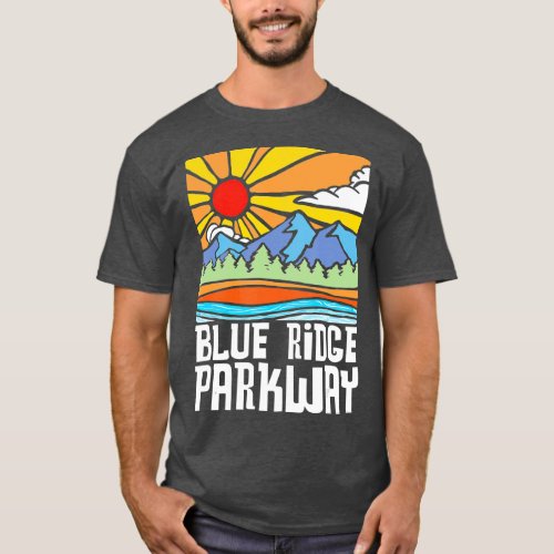 Blue Ridge Parkway Artistic Nature  Mountains T_Shirt