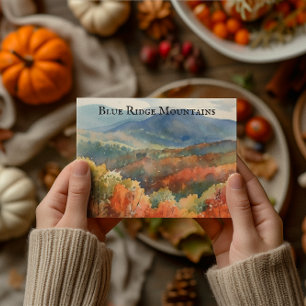 Blue Ridge Parkway Autumn Mountain Holiday Card