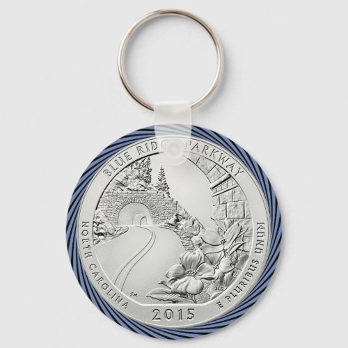 BLUE RIDGE PARKWAY COIN KEYCHAIN