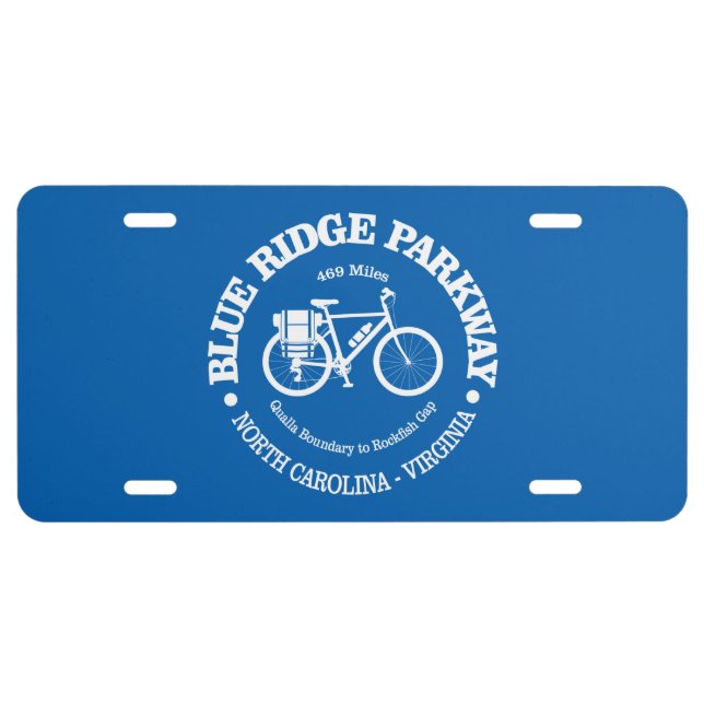 Blue Ridge Parkway (cycling) License Plate (Front)