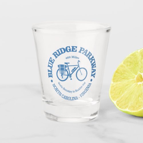 Blue Ridge Parkway cycling Shot Glass