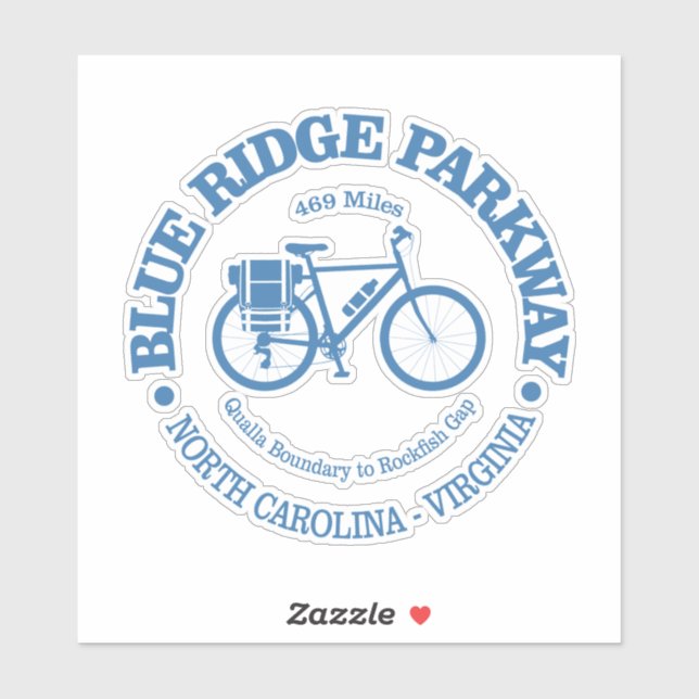 Blue Ridge Parkway (cycling) Sticker (Sheet)