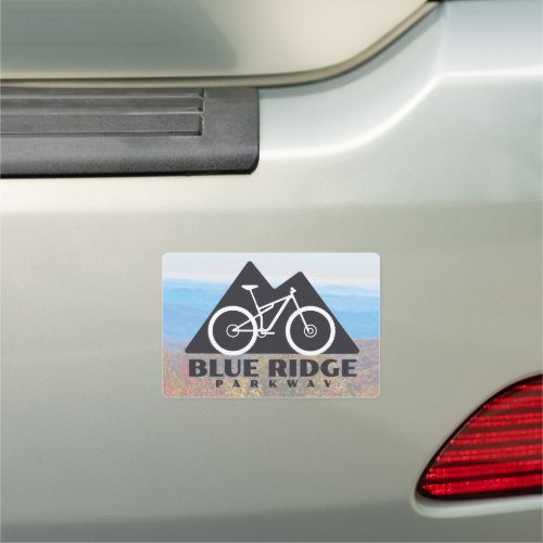 Blue Ridge Parkway  Cyclist Car Magnet