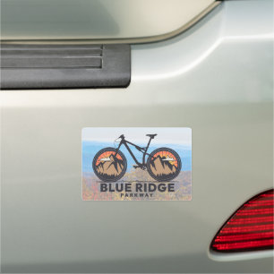Blue Ridge Parkway Cyclist Car Magnet
