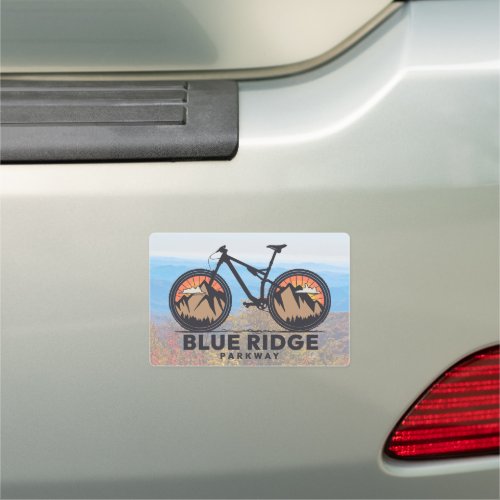 Blue Ridge Parkway  Cyclist Car Magnet