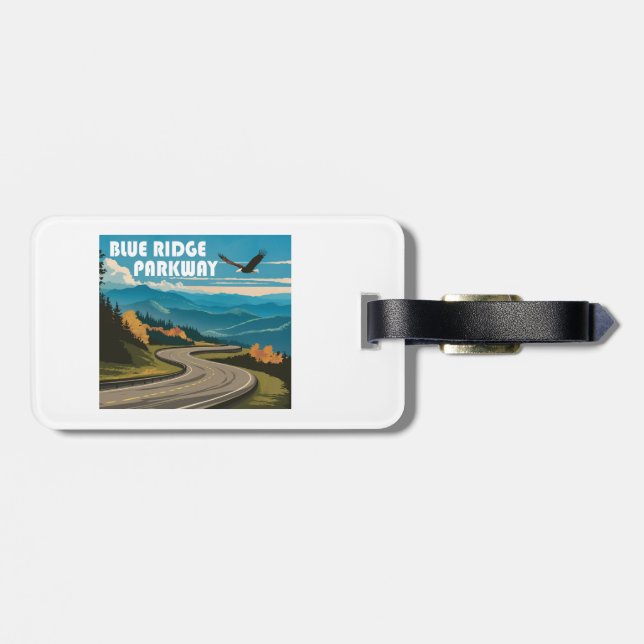 Blue Ridge Parkway Eagle Luggage Tag (Back Horizontal)