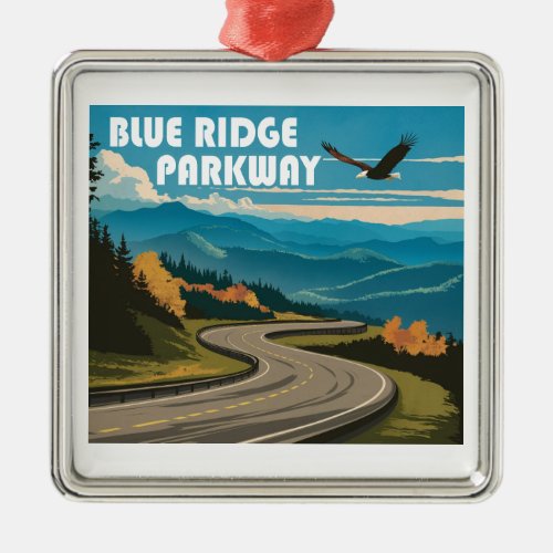 Blue Ridge Parkway Eagle Metal Ornament