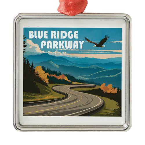 Blue Ridge Parkway Eagle Metal Ornament