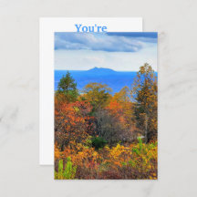 Blue Ridge Parkway Fall Overlook of Pilot Mountain