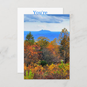 Blue Ridge Parkway Fall Overlook of Pilot Mountain Invitation