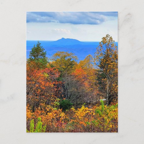 Blue Ridge Parkway Fall Overlook of Pilot Mountain Postcard