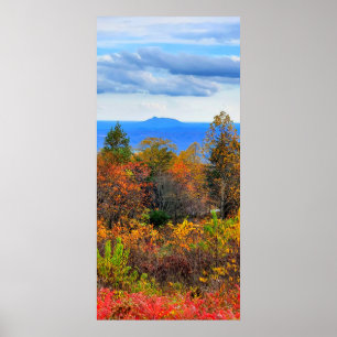 Blue Ridge Parkway Fall Overlook of Pilot Mountain Poster