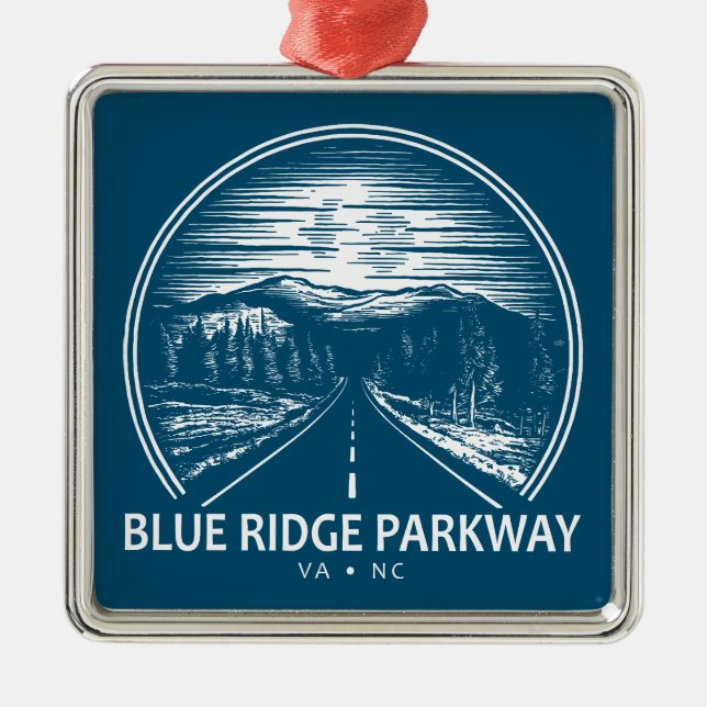Blue Ridge Parkway Forest Metal Ornament (Front)