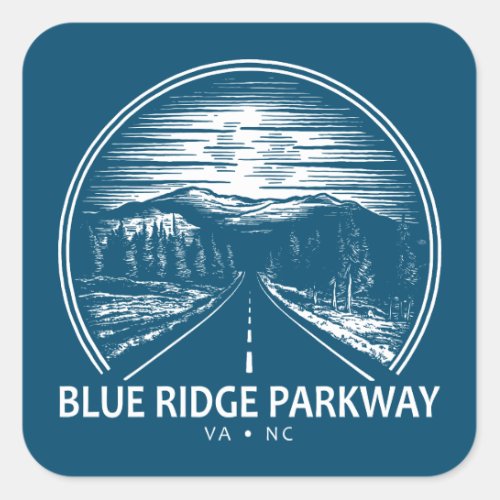 Blue Ridge Parkway Forest Square Sticker