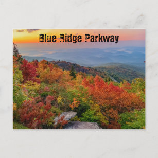 Blue Ridge Parkway in autumn Postcard