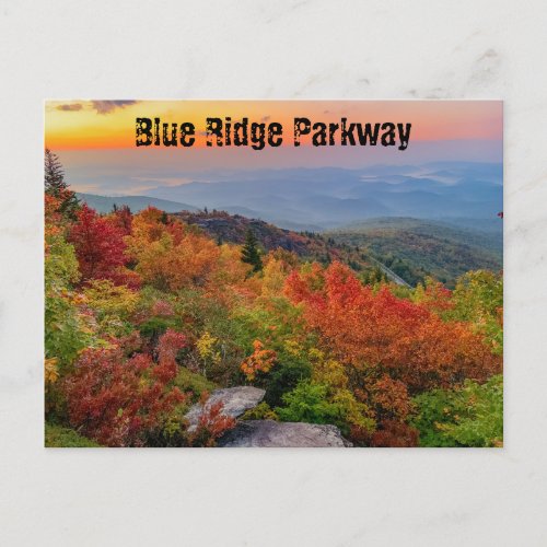 Blue Ridge Parkway in autumn Postcard