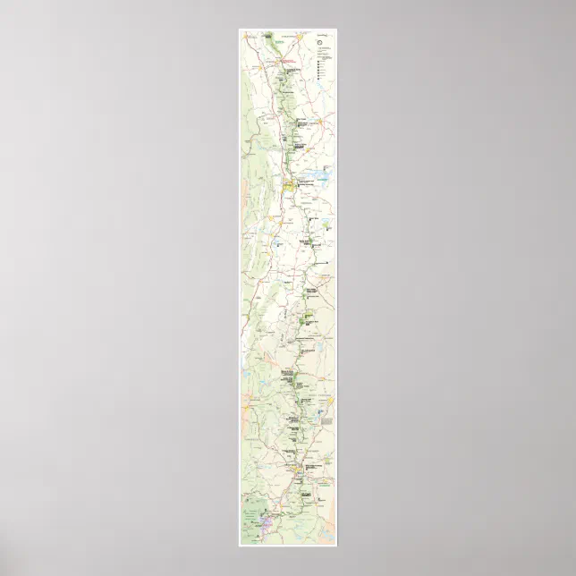 Blue Ridge Parkway map poster | Zazzle