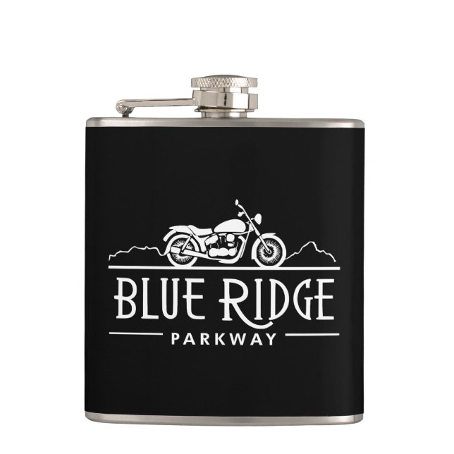 Blue Ridge Parkway Motorcycle Flask (Front)