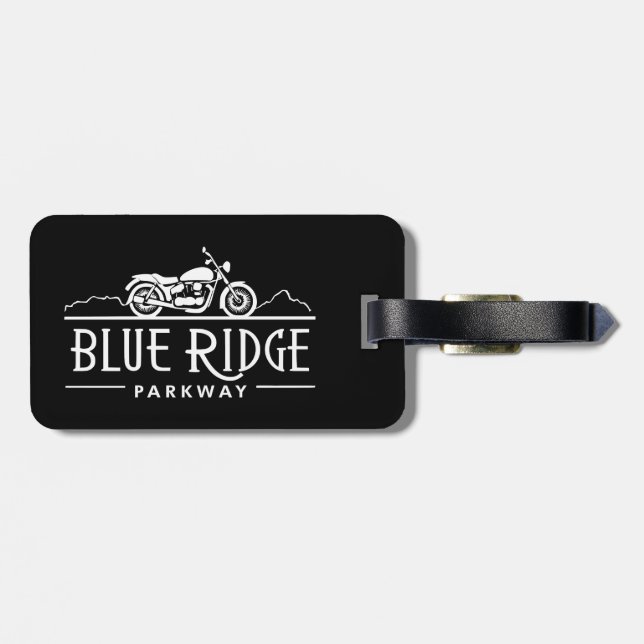 Blue Ridge Parkway Motorcycle Luggage Tag (Back Horizontal)
