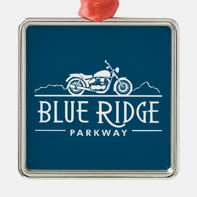 Blue Ridge Parkway Motorcycle Metal Ornament (Front)