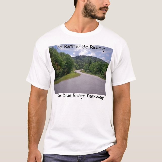 Blue Ridge Parkway Motorcycle T-Shirt (Front)