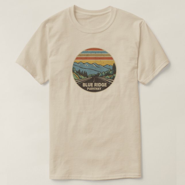 Blue Ridge Parkway Mountains T-Shirt (Design Front)