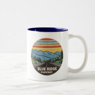 Blue Ridge Parkway Mountains Two-Tone Coffee Mug