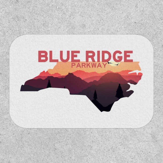 Blue Ridge Parkway North Carolina Map Patch (Front)