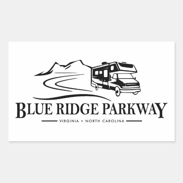 Blue Ridge Parkway Recreational Vehicle Rectangular Sticker (Front)
